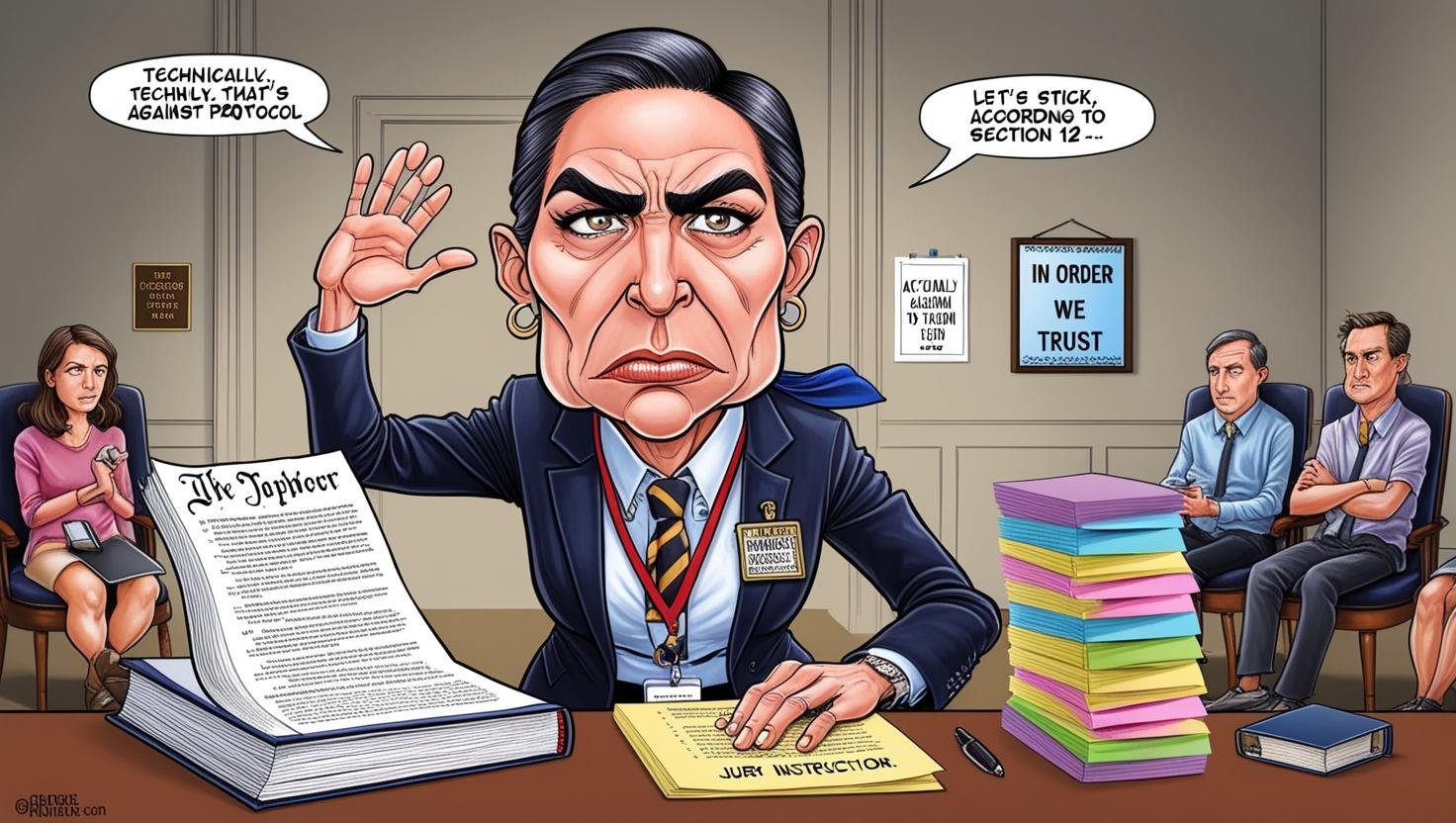 Juror 1-4 Rule Enforcer Juror Characature