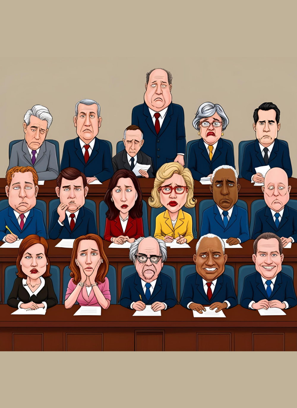 Jury (1000 x 1370 px) Jury Caracatures