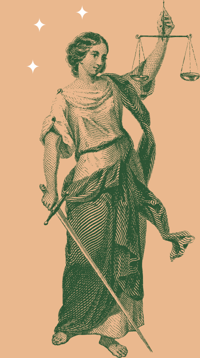 Lady Justice in robes 