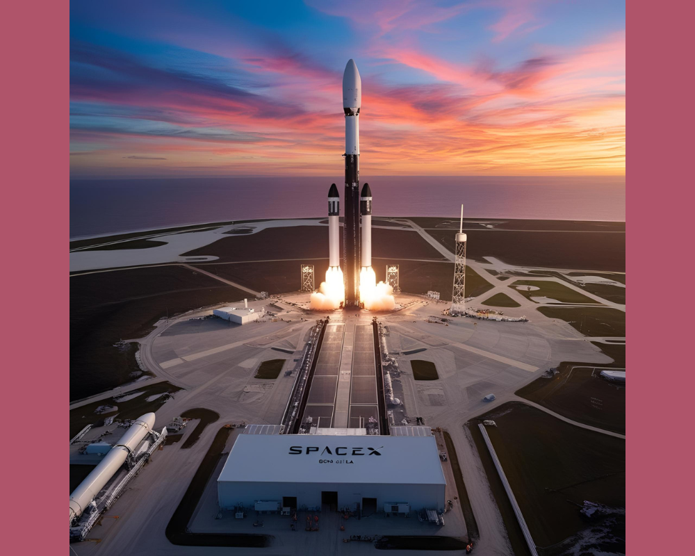 spaceX Rocket Launch Texas SpaceX Rocket Launch Site at Sunset