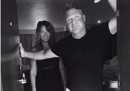Barry and Suzanne at a hotel