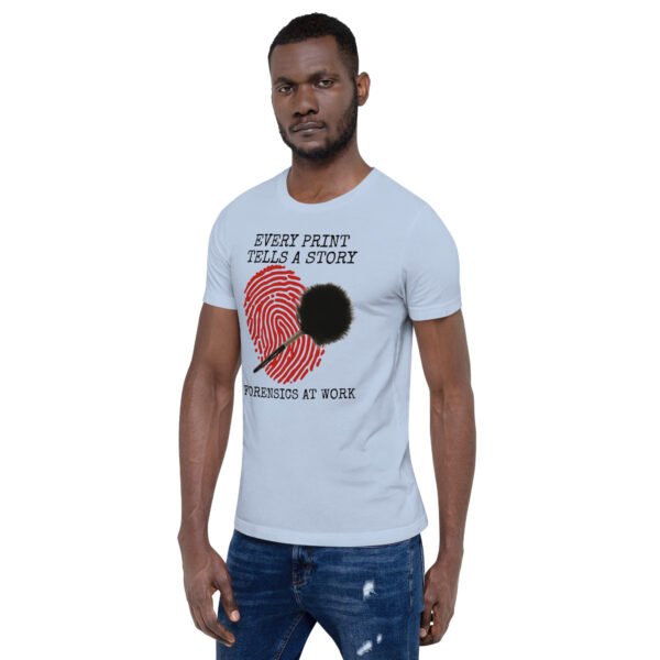 Every Print Tells a Story Unisex t-shirt - Baby Blue - Image 4