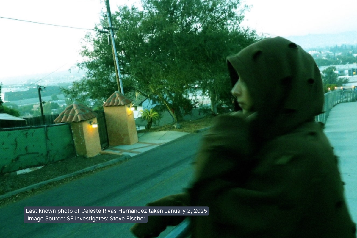 Last known photo of Celeste Rivas Hernandez taken January 2, 2025<br />
 